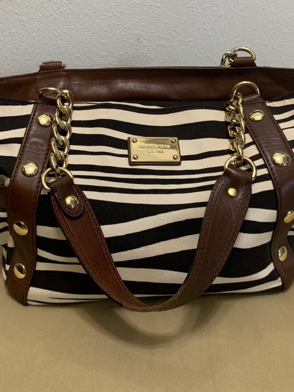 Zebra Print Handbag Michael Kors